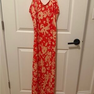 RESA Red and Cream Floral Maxi Dress